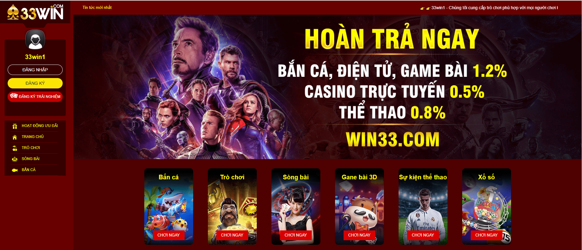 33win - Nhà cái cá cược trực tuyến chất lượng nhất hiện nay - Ảnh 1